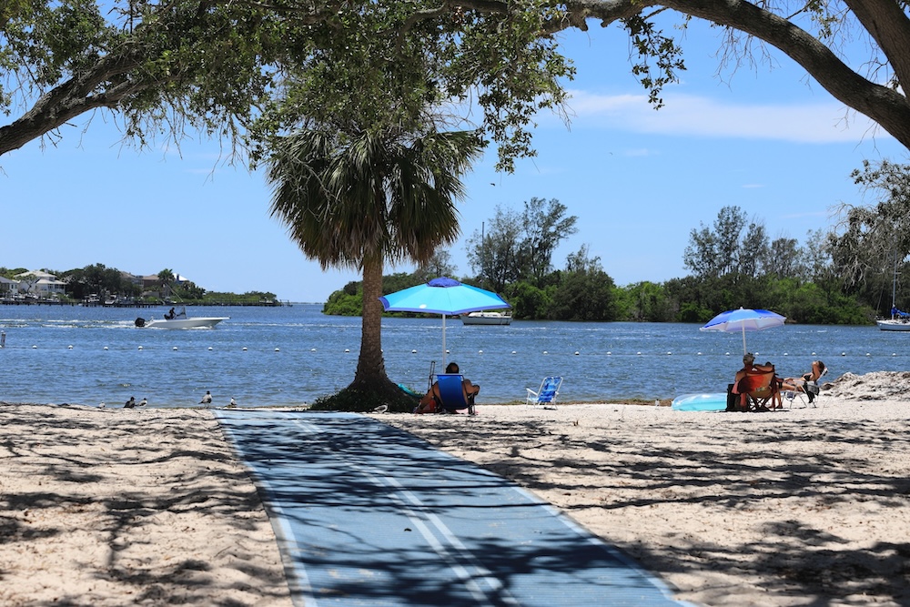 Anclote River Park swimming area is just minutes from Hickory Point RV Park.